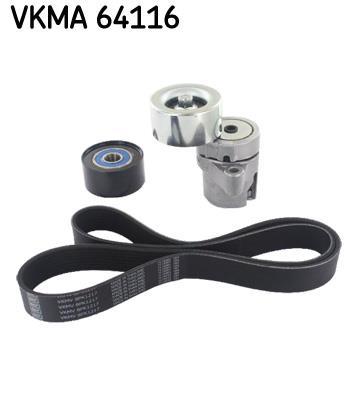 Kit de correias trapezoidais estriadas SKF ref. VKMA 64116
